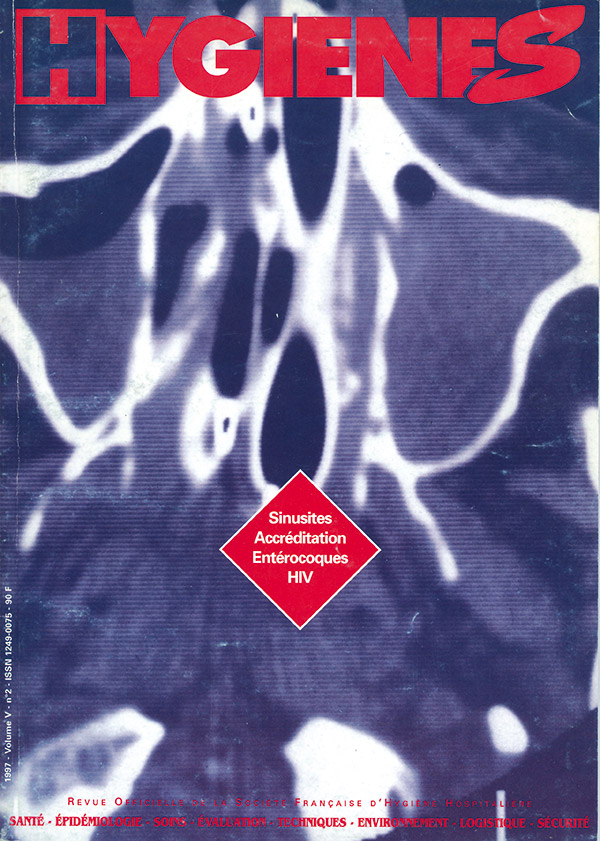 Hygiènes - Volume V - n°2 - Juin 1997