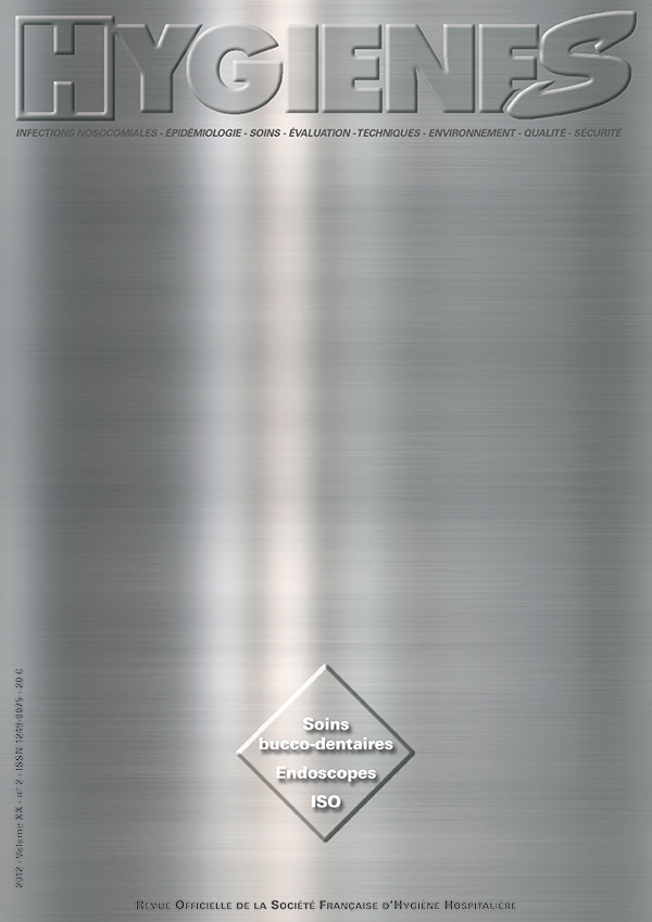 Hygiènes - Volume XX - n°2 - Avril 2012